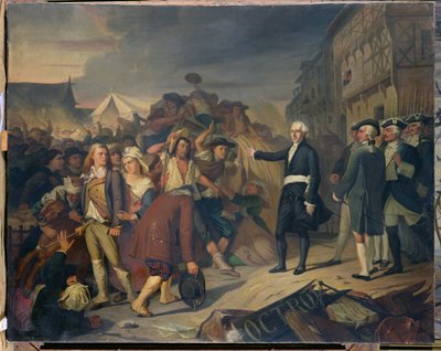 Daniel de Kervegan (1735-1817) Mayor of Nantes, Placating a Riot by French School